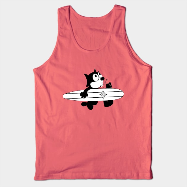 Surf Cat Tank Top by HR411design